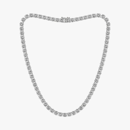 14K White Gold 10 Ct. Lab Grown Diamond Tennis Necklace