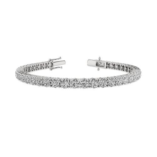 14K White Gold 15 Ct Lab Grown Diamond Tennis Bracelet