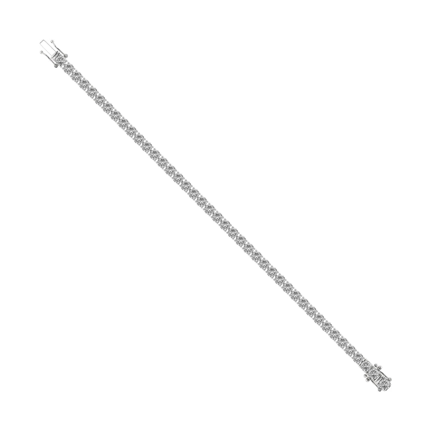 14K White Gold 4 Ct Lab Grown Diamond Tennis Bracelet