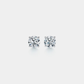 Four-Prong Moissanite Stud Earrings in 925 Sterling Silver