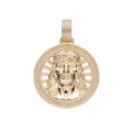 Sterling Silver Moissanite Jesus Religious Pendant RP+GP 1-3/8 Cttw