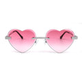 Sterling Silver Round Moissanite Cartier Heart Shape Pink Lens Wooden Glasses RP