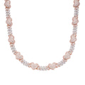 Sterling Silver Round Moissanite Cuban Heart Link Designer 18 Inch Necklace RP+PP 15-1/2 Cttw