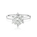 Rhodium Plated 925 Sterling Silver 3 Carat Moissanite Ring