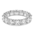 Rhodium Plated925 Sterling Silver Moissanite Eternity Band Ring