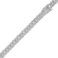 Rhodium Plated 925 Sterling Silver Moissanite Miami Cuban 11.7mm Bracelet