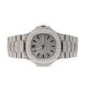 Moissanite Stainless Steel White Band Mens Watch 18-1/3 Cttw
